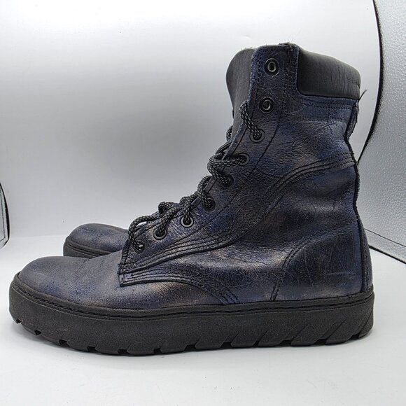 Wolverine 1000 Mile Mens Size 8 Blue Leather Lace Up Boots Casual Vibram Soles - Picture 14 of 14